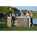 Kokomo Professional Shiplap Outdoor Kitchen KoKoMo Grill With Waterfall Edge