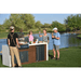 Kokomo Professional Shiplap Outdoor Kitchen KoKoMo Grill With Waterfall Edge