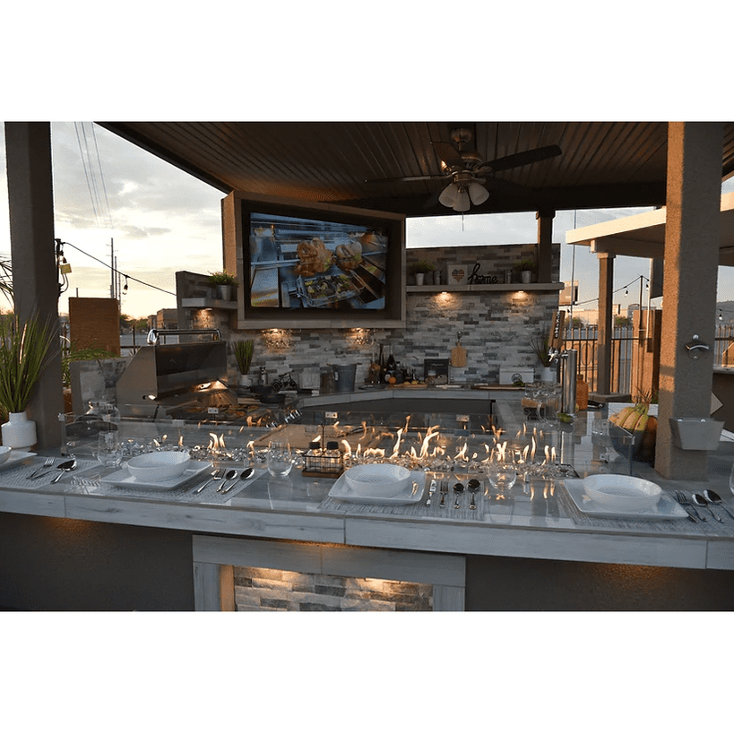 Kokomo Best Outdoor Kitchen Bermuda BBQ Island with TV — Archic Furniture