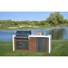 Kokomo Professional Shiplap Outdoor Kitchen KoKoMo Grill With Waterfall Edge