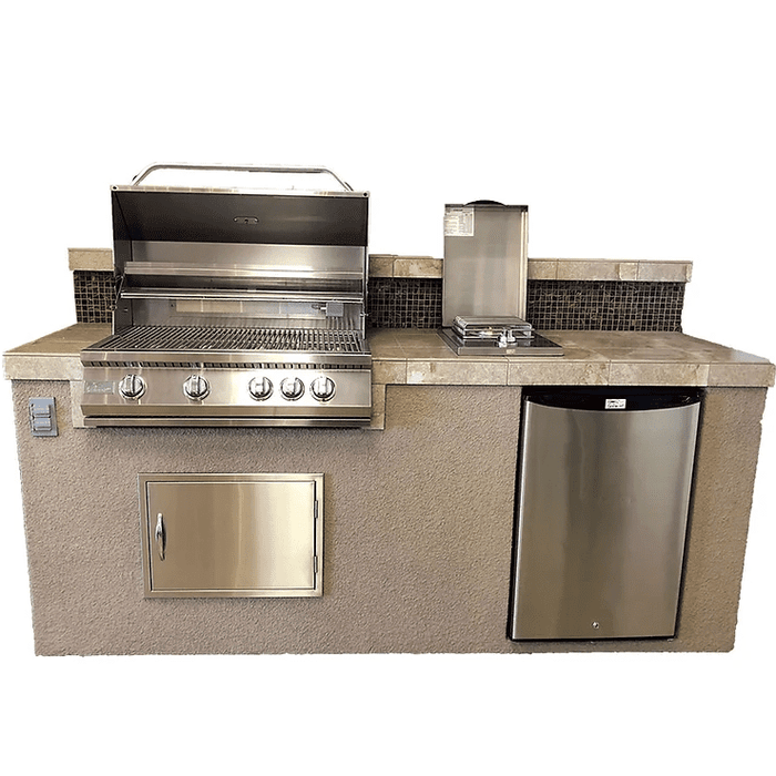 Kokomo Bali 7'6" Island with Backsplash and Built In BBQ Grill