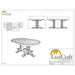 LuxCraft 4' x 6' Dining Height Oval Table