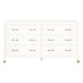 Essentials For Living Traditions Stella 6-Drawer Double Dresser 6136.WHT/BBRS