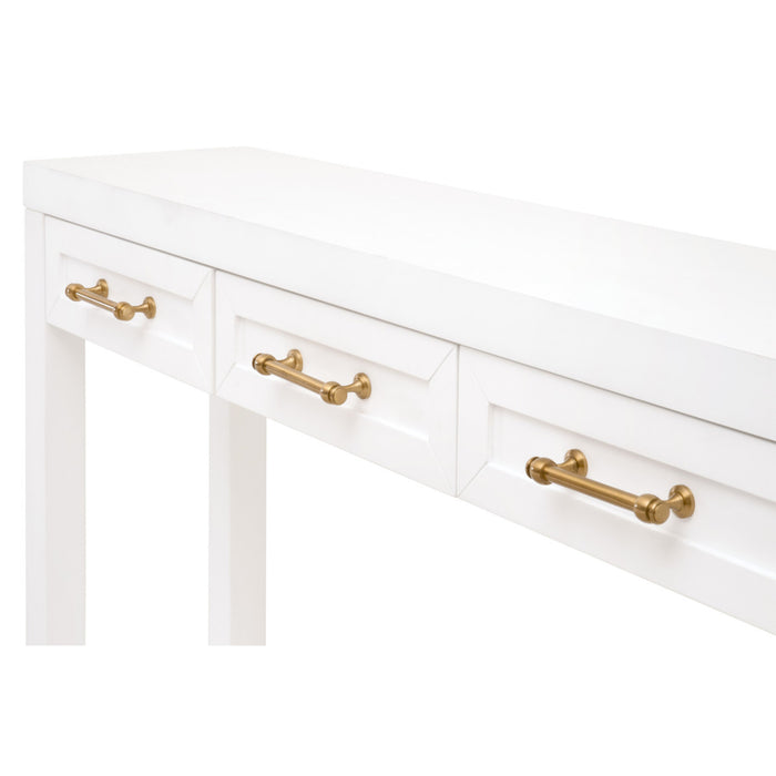 Essentials For Living Traditions Stella Narrow Console Table 6138.WHT/BBRS