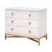 Essentials For Living Traditions Strand Shagreen 3-Drawer Nightstand 6120.PRL-SHG/GLD
