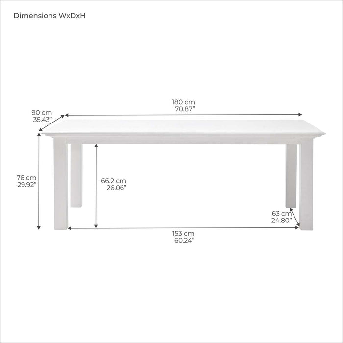 NovaSolo Halifax Dining Table 62" White T759-160