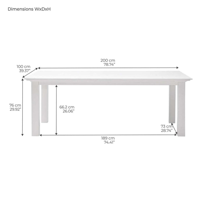NovaSolo Halifax Dining Table 62" White T759-160