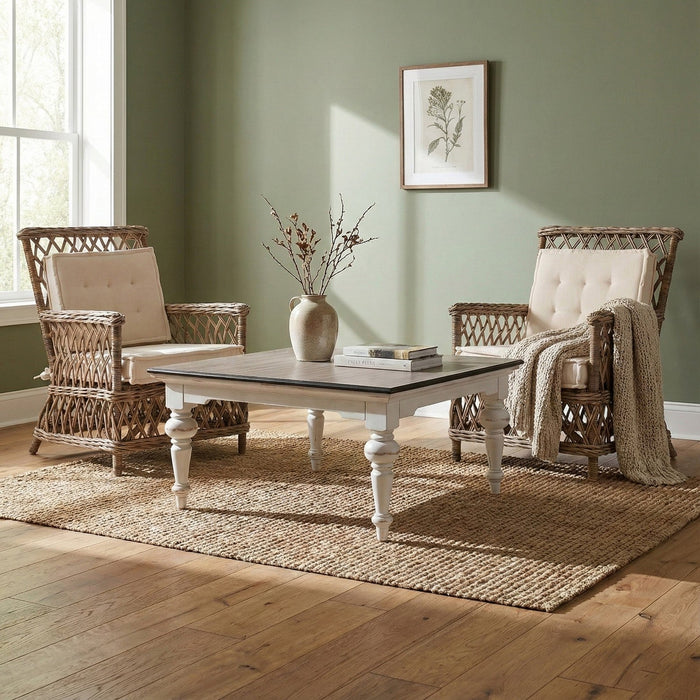 NovaSolo Provence Accent Square Coffee Table Two-tone T774TWD