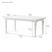 NovaSolo Provence 71"" Dining Table White T777
