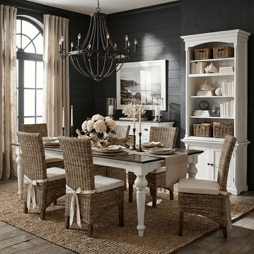 NovaSolo Provence Accent Dining Table Two-tone T784TWD