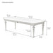 NovaSolo Provence 71"" Dining Table White T777