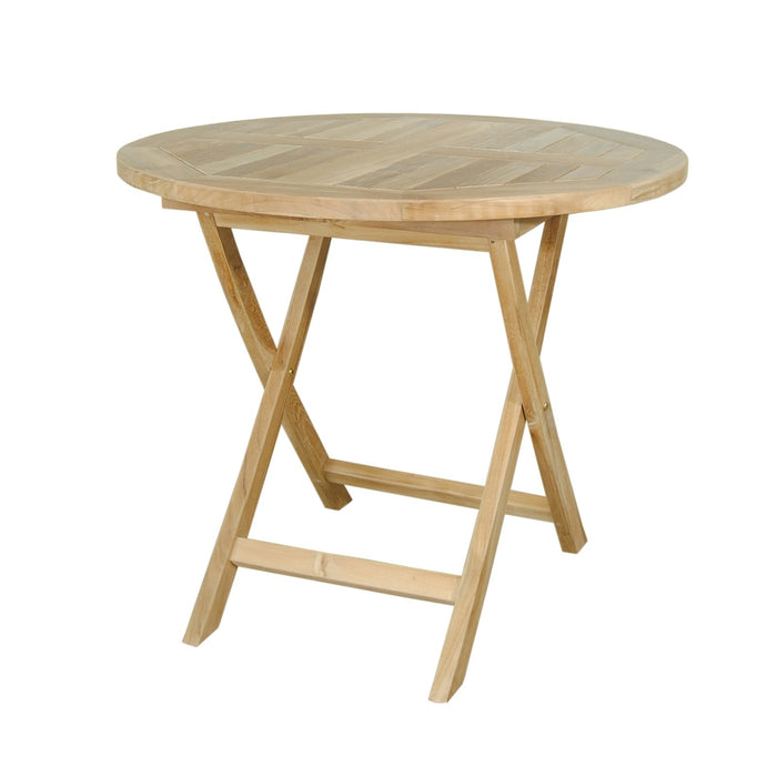 Anderson Teak Windsor 31" Round Picnic Folding Table TBF-031R