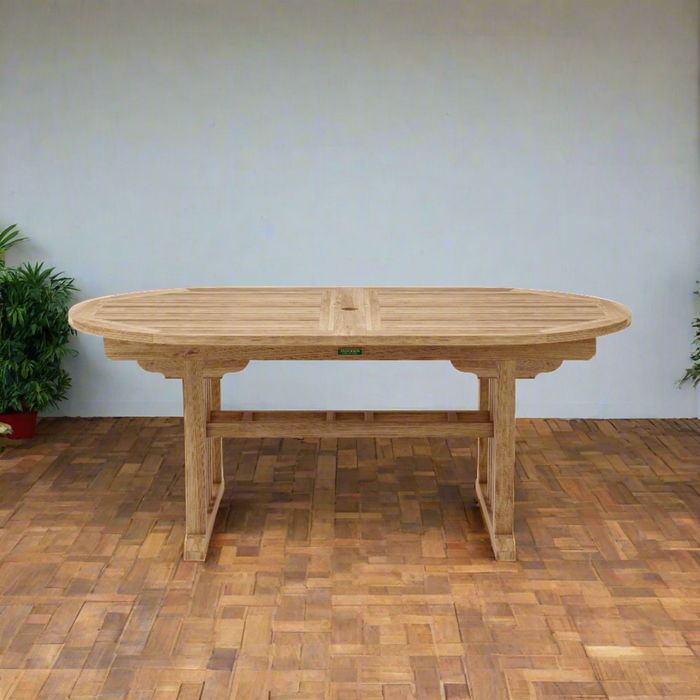Anderson Teak Sahara 106" Oval Double Ext. Table TBX-106VD