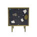 LH Imports Terrazzo 1 Door Nightstand - Brass And Dark Mosaic TER001-D