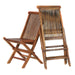 Folding Chair Set with White Cushions TF22-2-W