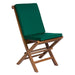 5-Piece 4-ft Teak Octagon Folding Table Set with Green Cushions TT5P-O-G