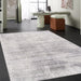 Pasargad Home Amari Collection Hand-Loomed Bsilk & Wool Silver Area Rug- 8' 1" X 10' 1" PDC-137S 8x10