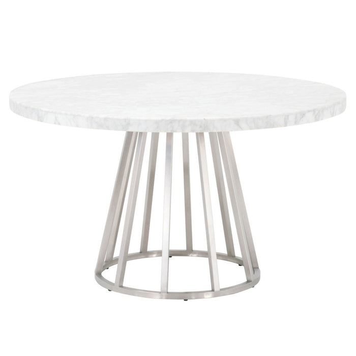 Essentials For Living Traditions Turino 54" Round Dining Table Carrera Top 6059.WHT