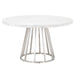 Essentials For Living Traditions Turino 54" Round Dining Table Carrera Top 6059.WHT