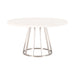 Essentials For Living Traditions Turino 54" Round Dining Table Concrete Top 6059.CON-WHT