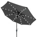 Stella 9ft Solar Patio Umbrella with Tilt Adjustment and LED Lights