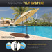 Stella 9ft Solar Patio Umbrella with Tilt Adjustment and LED Lights