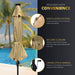 Stella 9ft Solar Patio Umbrella with Tilt Adjustment and LED Lights