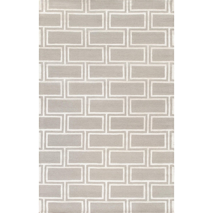 Pasargad Home Edgy Collection Hand-Tufted Bamboo Silk & Wool Area Rug, 7' 9" X 9' 9", Silver pvny-22 8x10