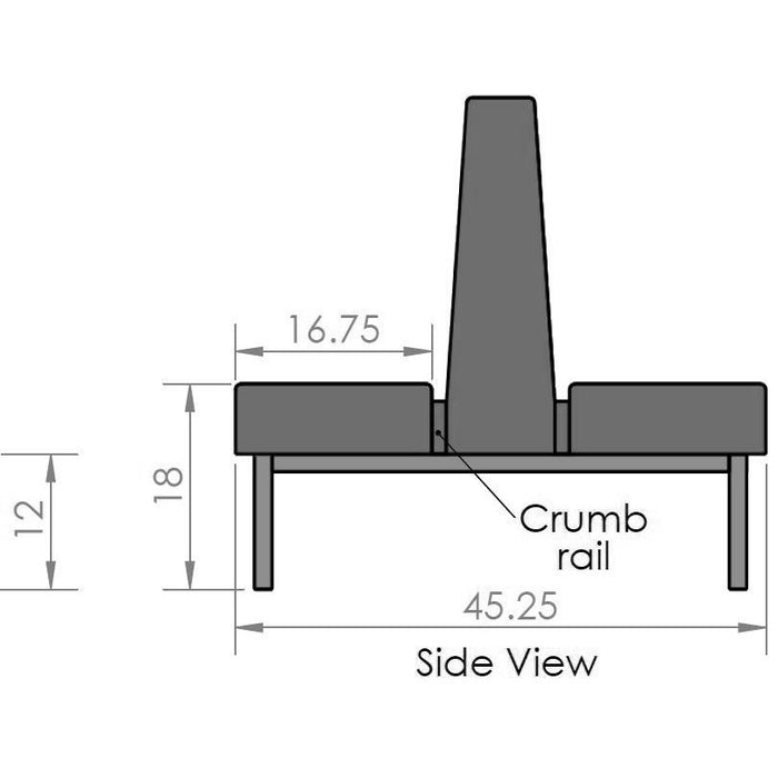 Oak Street Manufacturing Double 84" x 42" Pacific Indoor/Outdoor Vinyl/Upholstered Booth