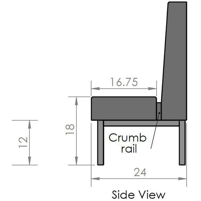 Oak Street Manufacturing Single 30" x 42" Pacific Indoor/Outdoor Vinyl/Upholstered Booth