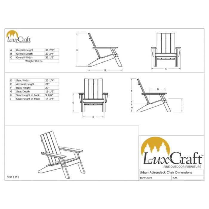 LuxCraft Urban Adirondack Chair