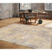 Pasargad Home Modern Collection Hand-Knotted Silk & Wool Area Rug-12' 6" X 15' 7", Beige/Grey PRJ-8d 13x16