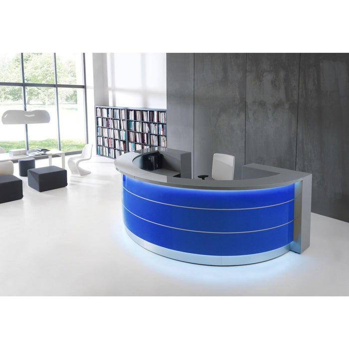 MDD Valde Modern Modular Reception Desk - Curved 126" x 75.5" LAV61L