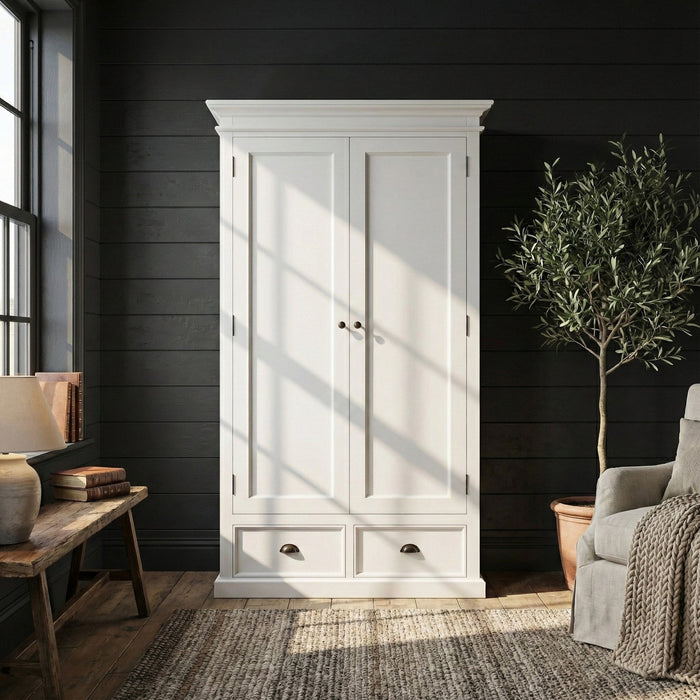 NovaSolo Halifax Wardrobe in Classic White W002