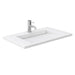 Wyndham Collection Miranda 36 Inch Single Bathroom Vanity in White, 1.25 Inch Thick Matte White Solid Surface Countertop, Integrated Sink