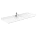 Wyndham Collection Miranda 60 Inch Single Bathroom Vanity in White, White Cultured Marble Countertop, Undermount Square Sink