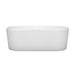 Wyndham Collection Ursula 67 Inch Freestanding Bathtub in White with Shiny White Drain and Overflow Trim WCBTK151167SWTRIM