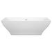 Wyndham Collection Maryam 71 Inch Freestanding Bathtub in White with Shiny White Drain and Overflow Trim WCBTK151871SWTRIM