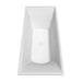 Wyndham Collection Maryam 71 Inch Freestanding Bathtub in White with Shiny White Drain and Overflow Trim WCBTK151871SWTRIM