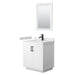 Wyndham Collection Miranda 30 Inch Single Bathroom Vanity in White, White Cultured Marble Countertop, Undermount Square Sink