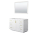 Wyndham Collection Miranda 48 Inch Single Bathroom Vanity in White, No Countertop, No Sink