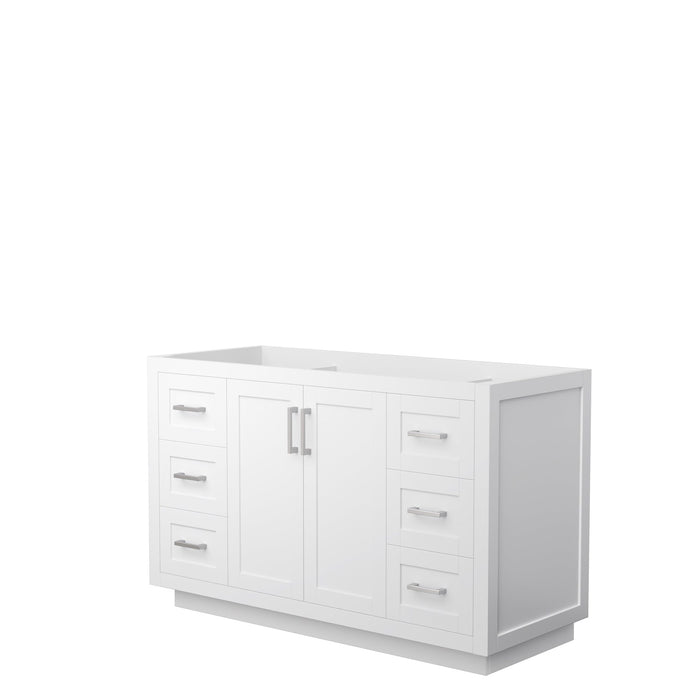 Wyndham Collection Miranda 54 Inch Single Bathroom Vanity in White, No Countertop, No Sink