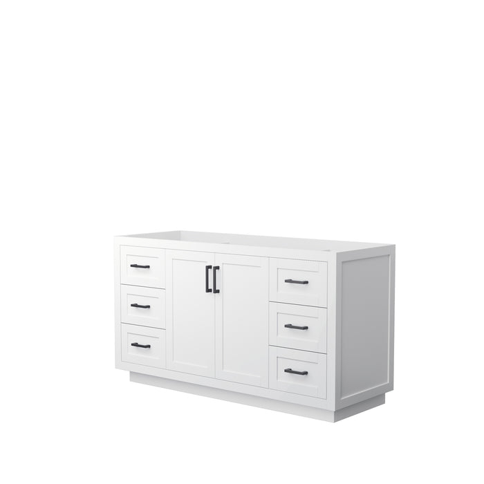 Wyndham Collection Miranda 60 Inch Single Bathroom Vanity in White, No Countertop, No Sink