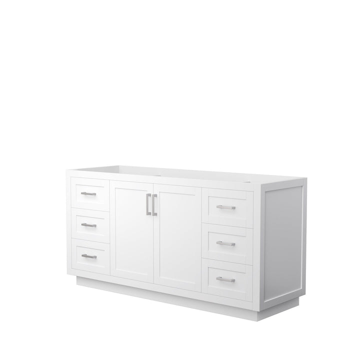 Wyndham Collection Miranda 66 Inch Single Bathroom Vanity in White, No Countertop, No Sink