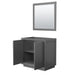 Wyndham Collection Strada 36 Inch Single Bathroom Vanity in Dark Gray, No Countertop, No Sink