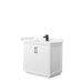 Wyndham Collection Strada 36 Inch Single Bathroom Vanity in White, Carrara Cultured Marble Countertop, Undermount Square Sink