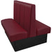 Oak Street Manufacturing Double 24" x 42" Waldorf Vinyl/Upholstered Booth