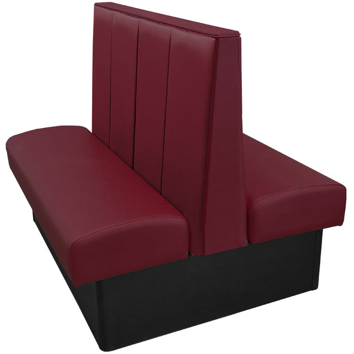 Oak Street Manufacturing Double 84" x 42" Waldorf Vinyl/Upholstered Booth