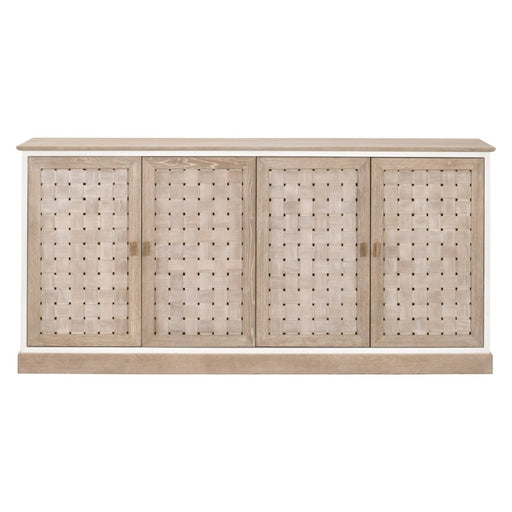 Essentials For Living Bella Antique Weave Media Sideboard 8082.SGRY-OAK/WPO