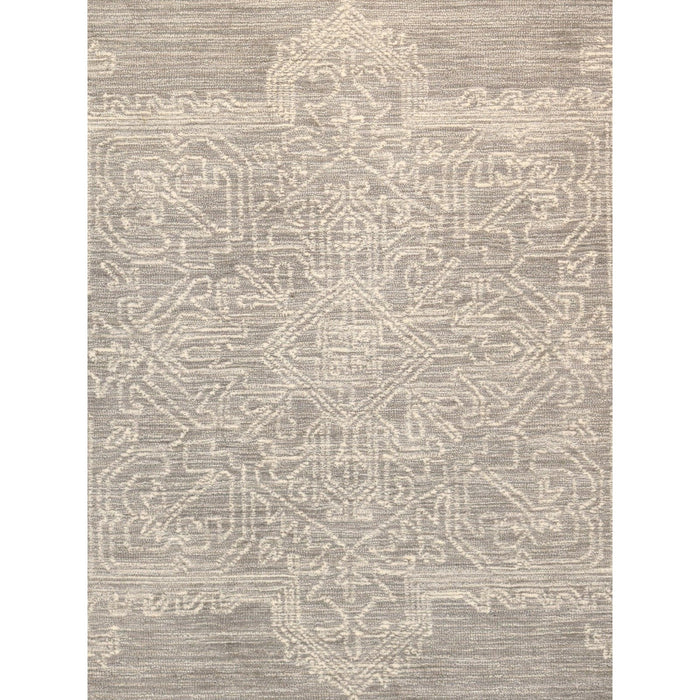 Pasargad Home Modern Collection Hand-Tufted Bamboo Silk & Wool Area Rug, 8' 9" X 11' 9", Silver plt-5116 9x12